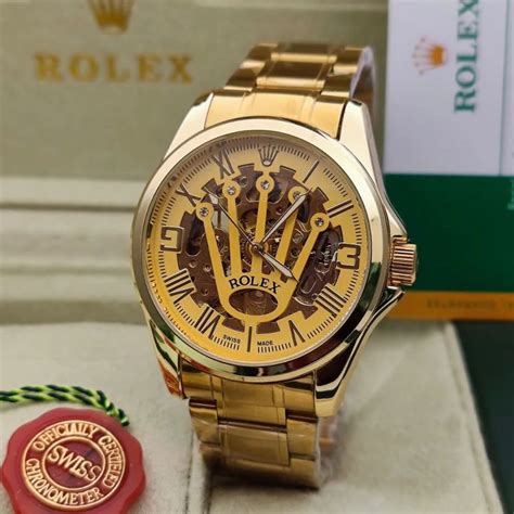 rolex skeleton gold automatic|rolex skeleton watches.